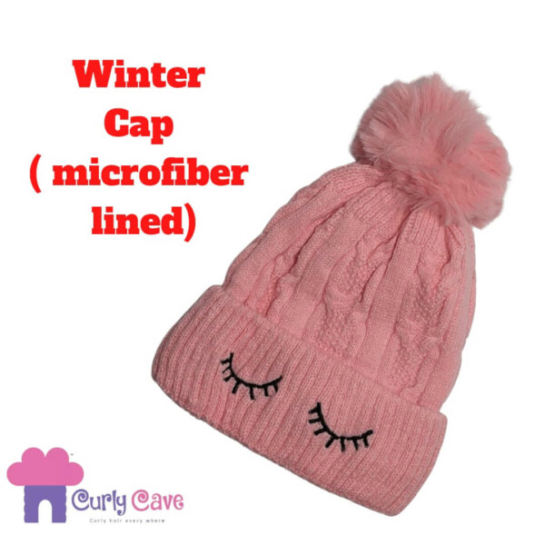 Pink Microfiber Lined Winter Cap